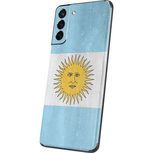 Argentina Flag Distressed Galaxy S21 Plus 5G Skin